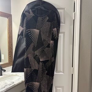 Black and rose gold Geometric Dress